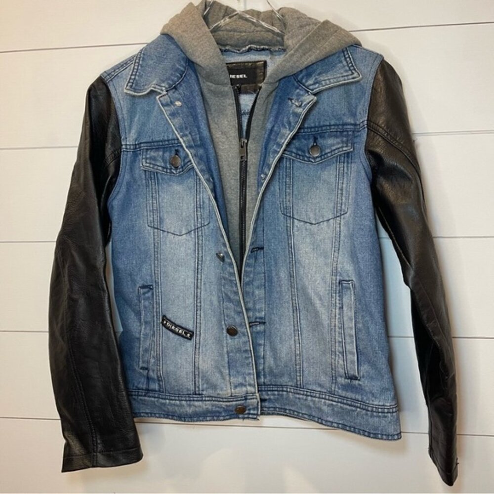 Diesel Denim “Only The Brave” Hoodie Unisex Jacket Size 14/16 Junior Adult Small